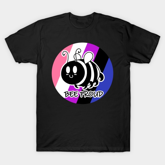 Bee Proud Genderfluid Flag T-Shirt by JadedOddity